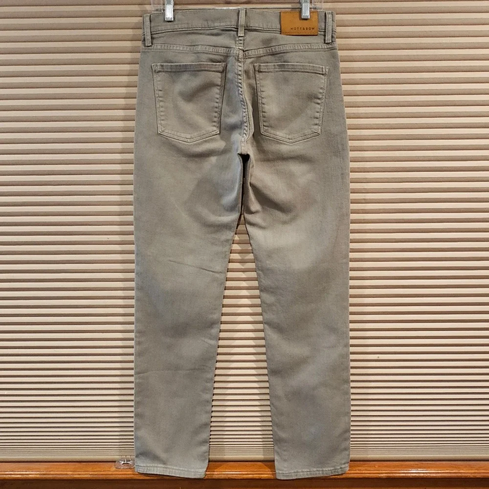 Mott & Bow Mercer Slim Fit Jeans Mens 30x30 Light Tan Stretch Denim Jeans